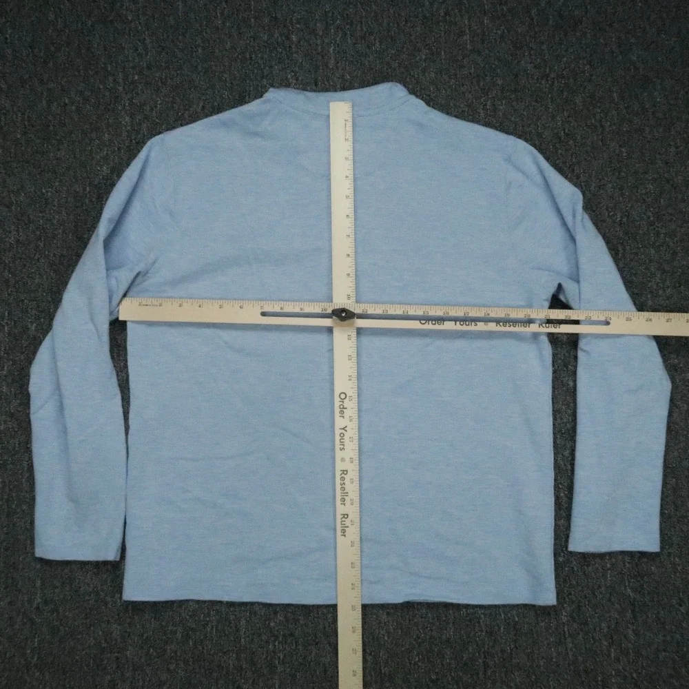 Mizzen Main Sweater Men Medium Blue Quarter Zip Pullover Jumper Long Sleeve